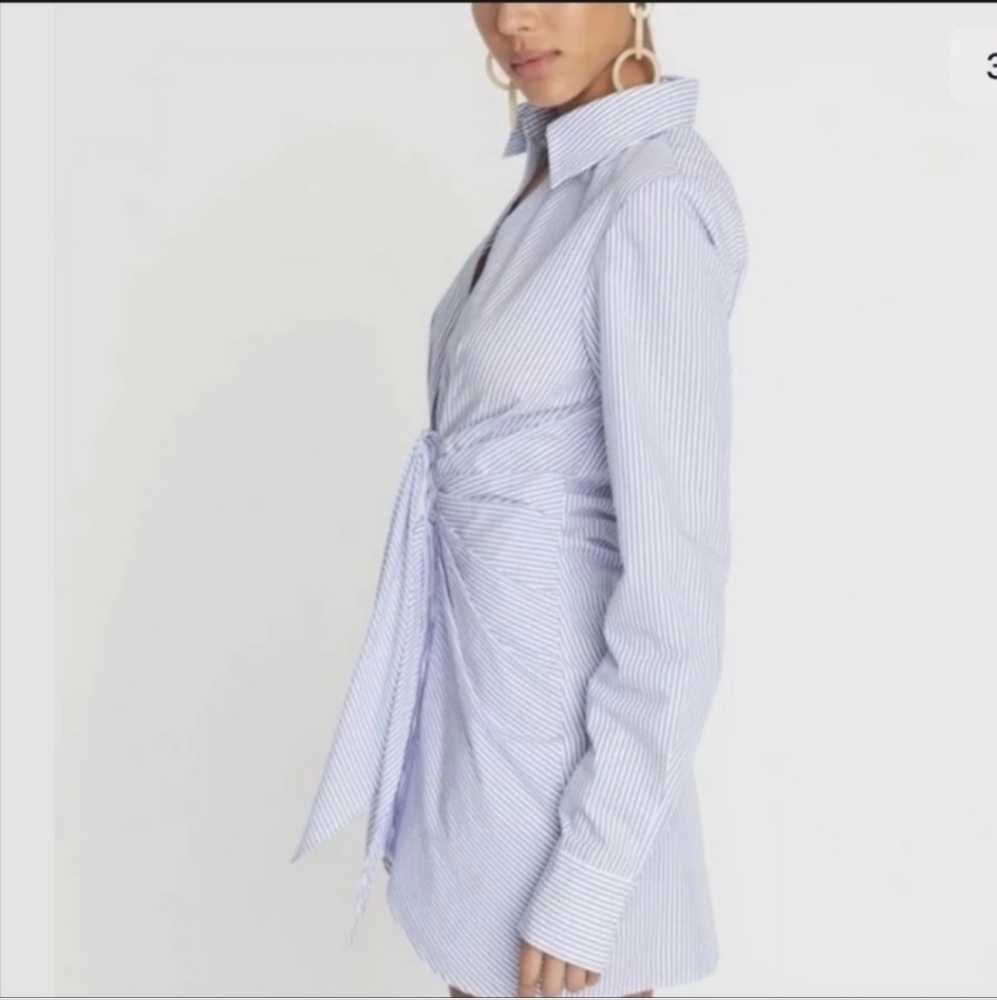 CHOOSY Cotton Long Sleeve Shirt Dress NWT Size 2 - Picture 4 of 8